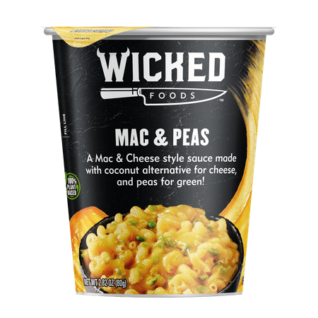 Wicked Kitchen - Mac and Peas Savory Meal Cup - Plant-Based, Dairy Free and GMO-Free. Size 2.82 Ounces