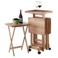 thumbnail image 6 of Winsome Isabelle 6-Piece Snack Tray Set with Removable Serving Tray, Natural Finish, 6 of 11