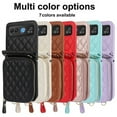 thumbnail image 3 of Phone Case Suitable for Moto Razr 50 ultra Razr 40 stylish folding crossbody zipper wallet phone leather protective cover, 3 of 10