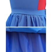 Princess Hero bros Halloween Fancy-Dress Costumes with Hat Beard for Child, Little Girls 5-6
