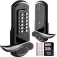 thumbnail image 2 of Elemake Mechanical Door Lock with Handle, Left Handed Keyless Entry Door Lock with Keypad, Combination Door Lever Lock - Not Deadbolt, 2 of 4