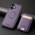 thumbnail image 2 of For iPhone 7 / 8 / SE 2022 & 2020 Case with 2 in 1 Detachable Magnetic Wallet RFlD Blocking Card Slots Pocket, Compatible MagSafe, Back Flip Kickstand Premium PU Leather Wireless Charging Case,Purple, 2 of 8