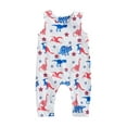 thumbnail image 1 of Coduop Independence Day Baby Jumpsuit Stars Stripes Sleeveless Romper for Newborn Infant Boy Girls, 1 of 8