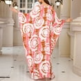 thumbnail image 7 of Women's Plus Size Swimwear Cover Ups Leopard Print Long Sleeve V Neck Beach Dress Lightweight Quick Dry Comfy Bathing Suits, 7 of 7