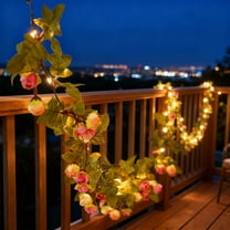 DAMAI Twinkling Tree Fairy Light Olive Vine, Twinkle Halo 6/16/32ft Pre-Lit Mossy Vine Branch Garland Lights, Farmhouse Mantle Table Garlands for Thanksgiving Christmas Home Decor