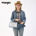 thumbnail image 3 of Wrangler Lace Tote Bag for Women, Medium Crossbody Top Handle Handbags Ladies Satchel Elegant Purse Charms for Wedding Gift, Jean, 3 of 6