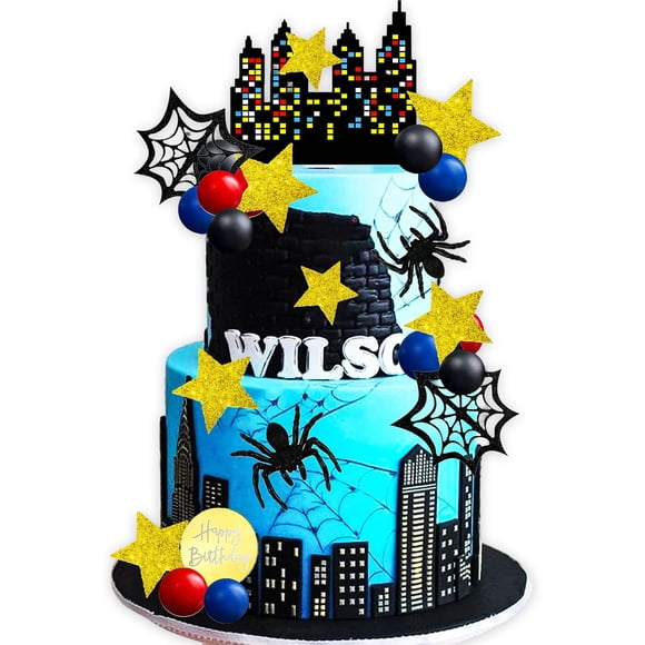 Tema de superhéroes Cake Topper Roaring Good Time Spider