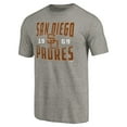 thumbnail image 2 of Men's Gray San Diego Padres Cooperstown Collection Antique Stack Tri-Blend T-Shirt, 2 of 3
