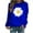 Blue, variant on Womens Top Print Casual Ladies Winter Womens Sweatshirt Daisy Tops Sweater Tee Blouse Women's Blouse Womens Long Sleeve Graphic Tees Polyester Yellow Xl