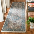 thumbnail image 3 of SAFAVIEH Victoria Serafim Floral Bordered Runner, 2'2" x 6', Navy/Ivory, 3 of 9