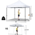thumbnail image 3 of Alden Design Adjustable 10' x 10' Commercial Pop-up Canopy with Wheeled Carry Bag, White, 3 of 11