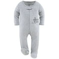 thumbnail image 4 of The Peanutshell Baby Sleep n Play Footed Pajamas for Boys or Girls, Grey Safari, 3 Pack, Newborn to 9 Months, 4 of 7