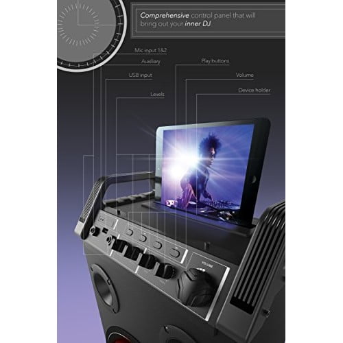 sharper image portable multicolored led speaker sbt 1027