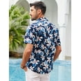 thumbnail image 4 of SOMER Men's Hawaiian Shirts Short Sleeve Casual Button Down Beach Shirt, 4 of 7