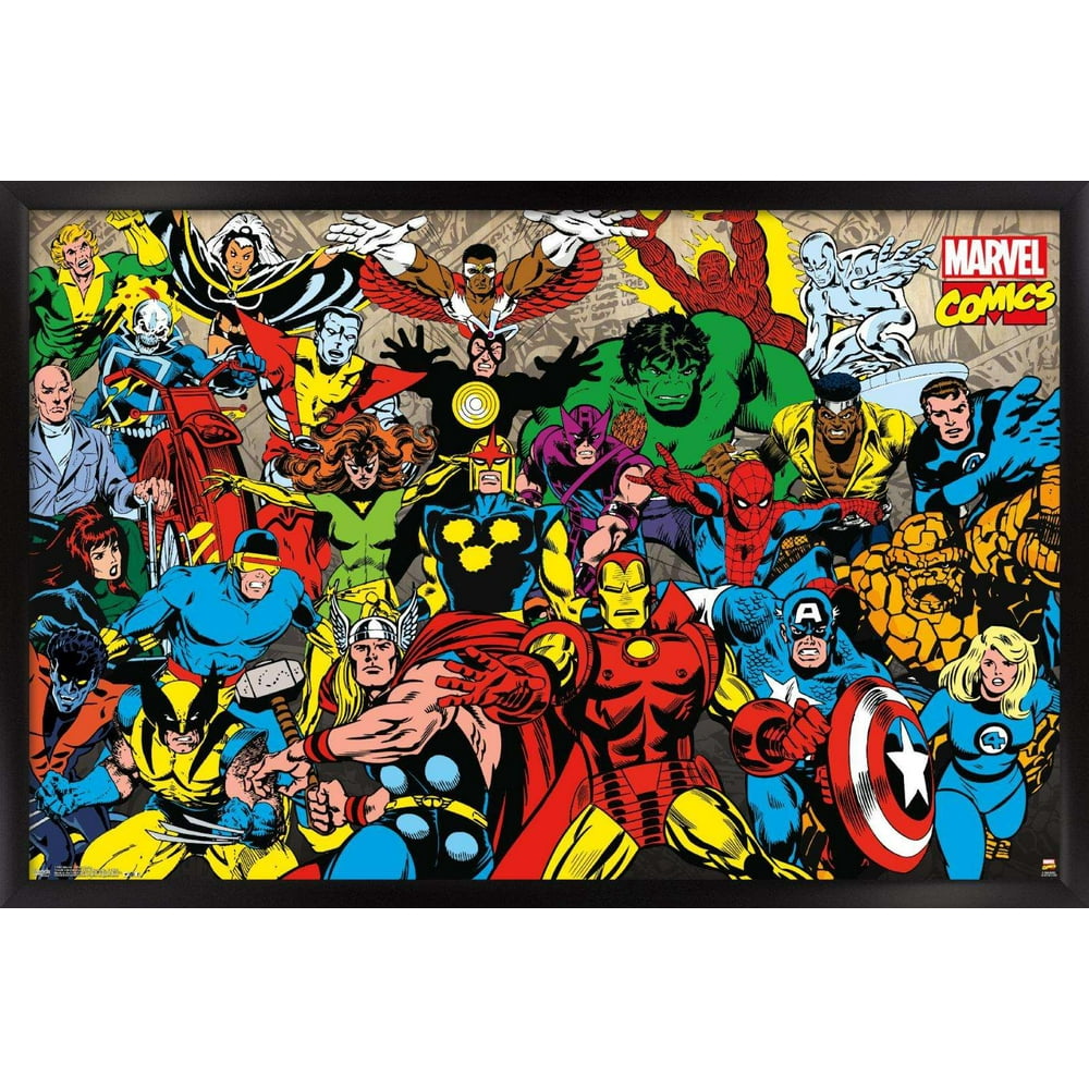Marvel Comics Retro Lineup Poster