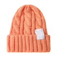 thumbnail image 3 of Nooxsoe Women's Cable Knit Beanie Hat Soft Warm Ribbed Knit Beanie Soft Thick Cozy Hat Rib Knit Hat Seamless Beanie Cap Beanie Slouchy Beanie Hat Chunky Oversized Hat Woman Hat Orange One Size, 3 of 5