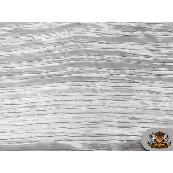 Satin Italian Crushed WHITE / 115" wide / Sold by the yard