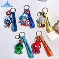 thumbnail image 2 of LLavero de PVC de superhéroe de Marvel de Disney, llaveros de dibujos animados de Spiderman, Hulk, Thor, lindo Capitán América, Iron Man, regalo de los Vengadores Fivean unisex, 2 of 2
