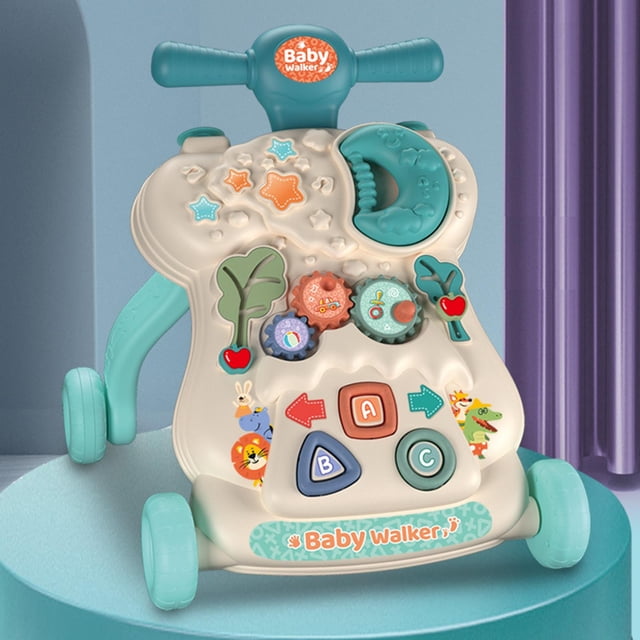 Baby Push Sit-to-Stand Aprendizaje interactivo juguete para niños , Verde