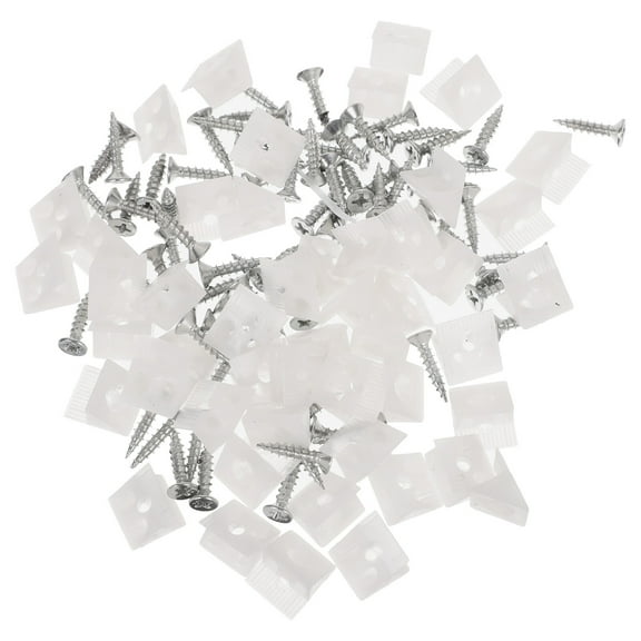 100 Pcs Drawer Wedges Cabinet Bottom Support Brackets Dresser Reinforcement(45 Degree Angle)