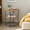 Honey Brown and Black, variant on LEDREM Modern 2 Tier Round Accent Table, Reinforced Metal Frame Nightstand, Compact Circular Side Table with Storage, Space Saving, 66lb Capacity, Easy Assembly, Greige