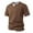 Coffee, variant on Men's Layered V-Notch T-Shirts Short Sleeve Crew Neck Shirt Muscle Fit Casual Basic Tees