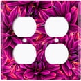 thumbnail image 3 of Metal Light Switch Plate Outlet Cover Elegant Vintage Violet Flower Blossom, 3 of 13