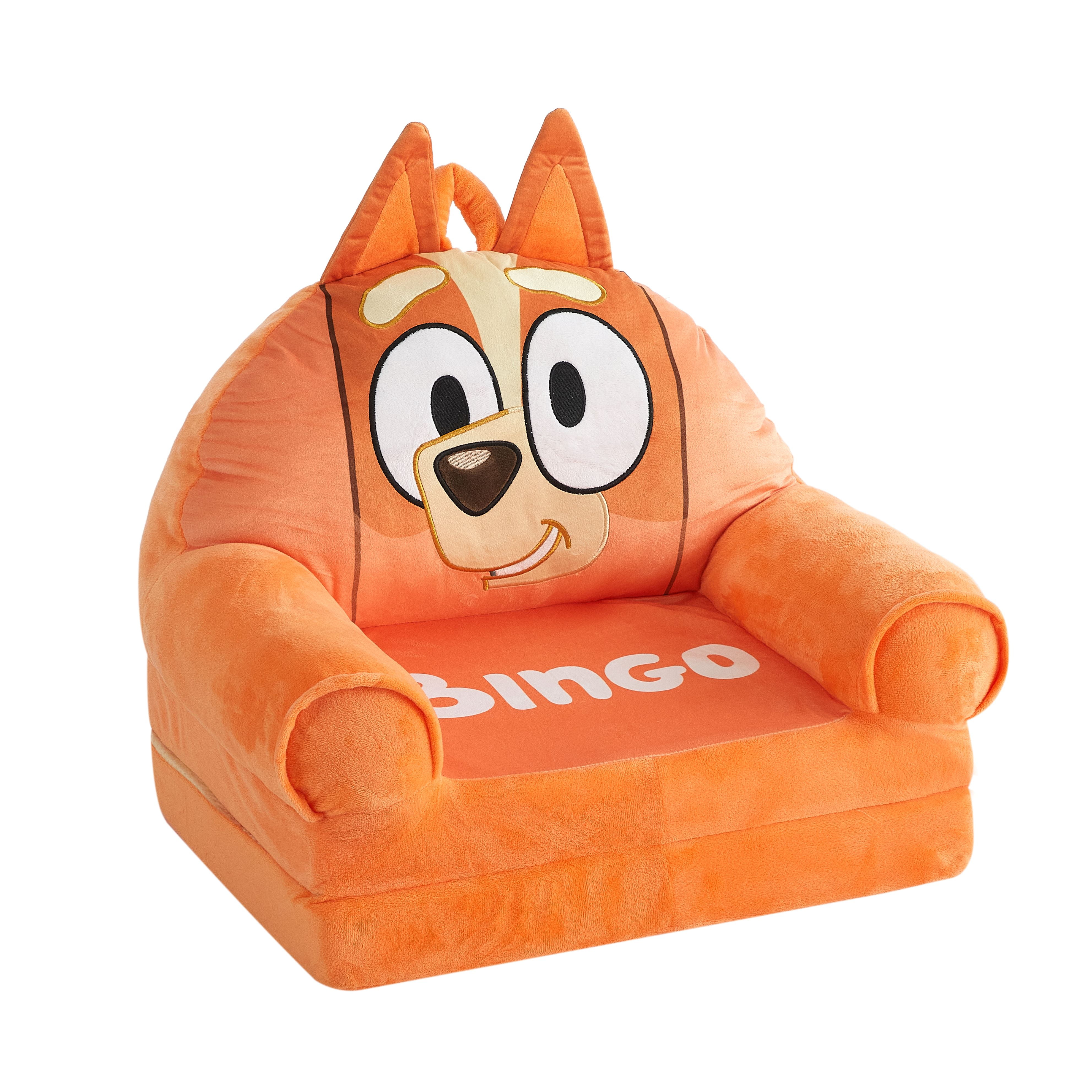 Bingo 2-in-1 Polyester Flip Out Chair for Kids, Brown