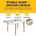 thumbnail image 4 of Grey Brown Leaves Table Cloths for 4 Foot Rectangle Tables, Summer Botanical Patio Waterproof Elastic Fitted Tablecloths, Washable Rectangular Table Cover for Camping, 4 of 8