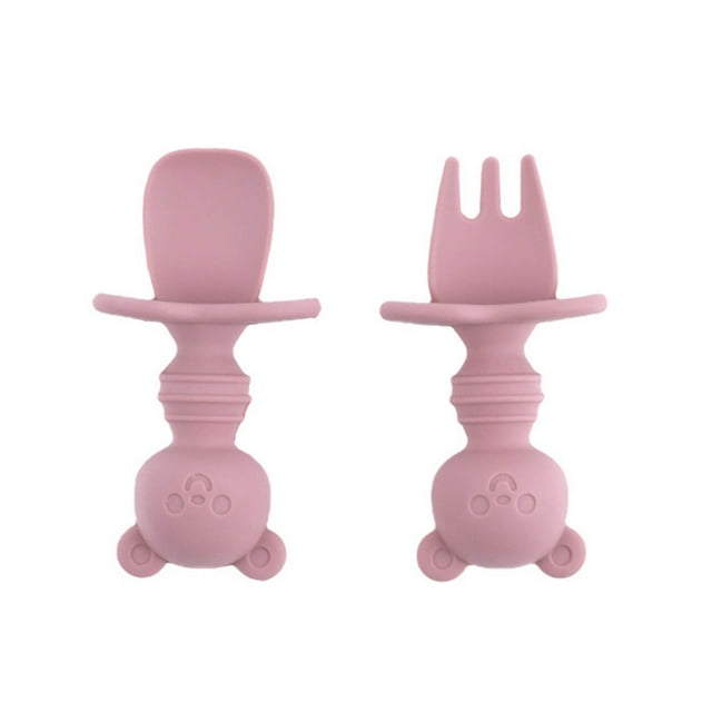 Juego de tenedor y cuchara cortos con diseño de animales. Vajilla duradera para niños y adultos, picnics, acampadas, viajes y fiestas. Utensilios bonitos.