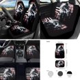 thumbnail image 2 of Jeiento Wolf Car Seat Cover Full Set Car Floor Mats Steering Wheel Cover USA Flag Seatbelt Pad Armrest Cover Coaster Keychains Chapstick Holder 17 Pack Auto Interior Accessories Fit for Van Truck, 2 of 8