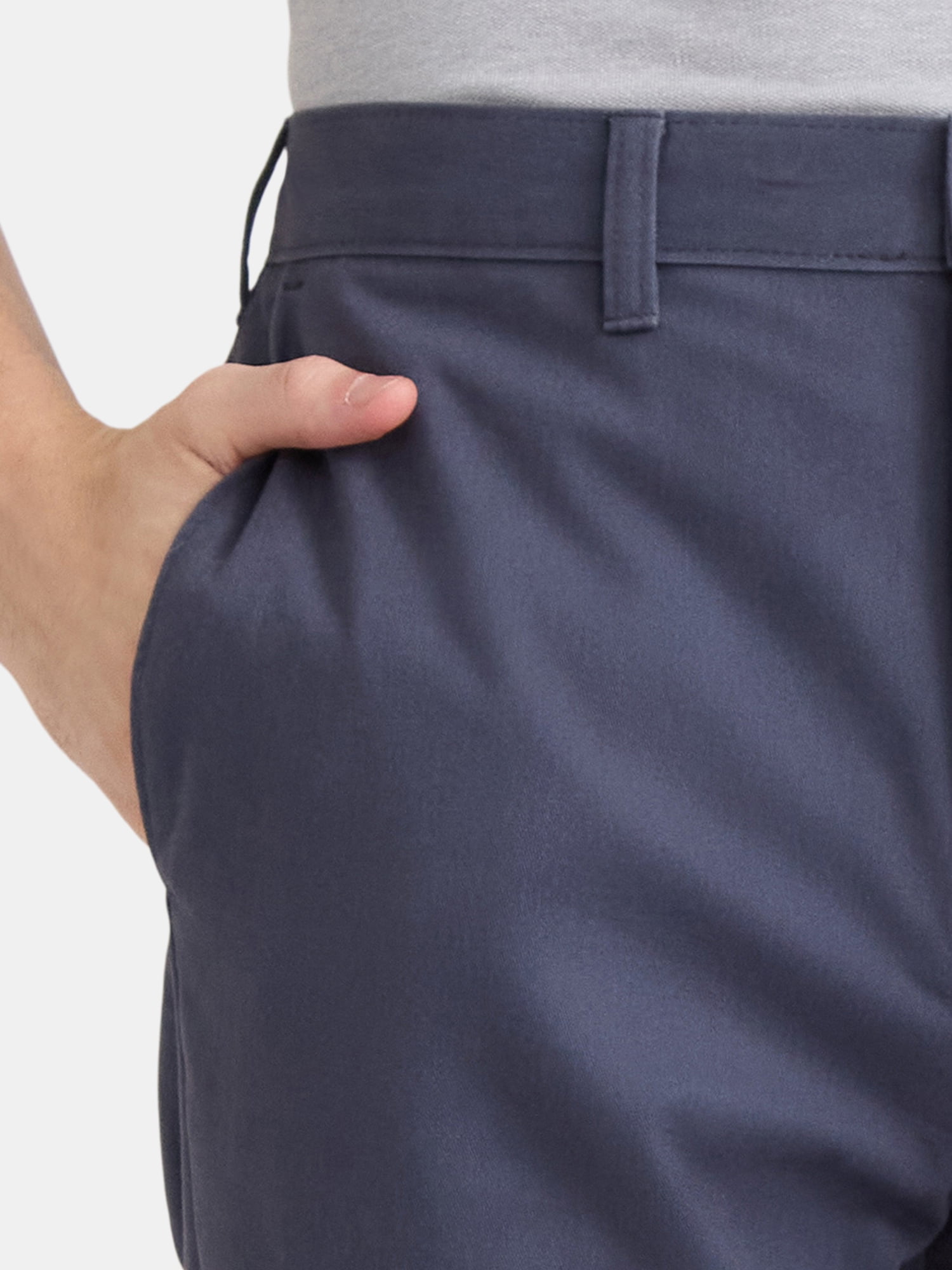 George Men's & Big Men's Classic Fit Flat Front Wrinkle Resistant Casual Pants, Waist Sizes 29-56
