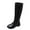Black, variant on Bmisegm Fashionable Autumn and Winter Women Medium Boots Thick Heel Low Heels Solid Color Black Front Zipper Comfortable and Casual Shoes Boots for Women Black 8