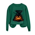 thumbnail image 6 of FNFYFH Halloween Sweatshirts for Women Ghost Pumpkin Graphic Halloween Sweater Spooky Season Sweatshirt Long Sleeve Fall Pumpkin Face Pullover Tops, 6 of 7