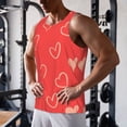 thumbnail image 5 of Uemuo Cute love heart Pattern Men's Muscle Shirts Sleeveless Dry Fit Gym Workout Tank Top Lightweight Sports Tank Top Beach Tank Top, Loose-fit Sleeveless Shirt-X-Large, 5 of 7