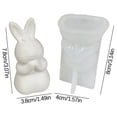thumbnail image 4 of Fiudx Adorno de Conejito Bendecido, Molde de Yeso de Pascua, Bonito Diseño para Manualidades, Material Resistente Al Calor, Reutilizable y Fácil de Limpiar, Perfecto para Regalos de Pascua, Decoració, 4 of 7