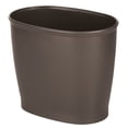 thumbnail image 5 of mDesign Plastic 2.25 Gallon Trash Garbage Wastebasket Can, 2 Pack, Dark Brown, 5 of 6