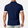 thumbnail image 5 of Yungyresw Polo Shirt for Men Slim Fit Short Sleeve Polo Contrast Trim Button Placket T-Shirt for Summer Wear Casual, 5 of 7