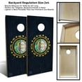 thumbnail image 3 of Skip's Garage New Hampshire Flag Solid Wood Cornhole Board Set, 3 of 6