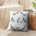 thumbnail image 4 of LALILO Throw Pillow Covers Mr And Mrs And Mrs Invitation Card Cushion Cover 18" x 18", 458 Pack, 4 of 6