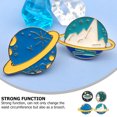 thumbnail image 2 of CIMAXIC Safety Pin 4pcs Planet Style Lapel Pin Delicate Safety Pin Mini Alloy Brooch (Mixed Style),0.91"X0.91"X0.39", 2 of 4