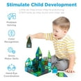 thumbnail image 5 of Best Choice Products 110-Piece Kids Magnetic Tiles Set, Educational Building STEM Toy w/ Case - Earth Tone, 5 of 8
