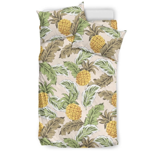 Juego de cama Piña Vintage Hojas Tropicales