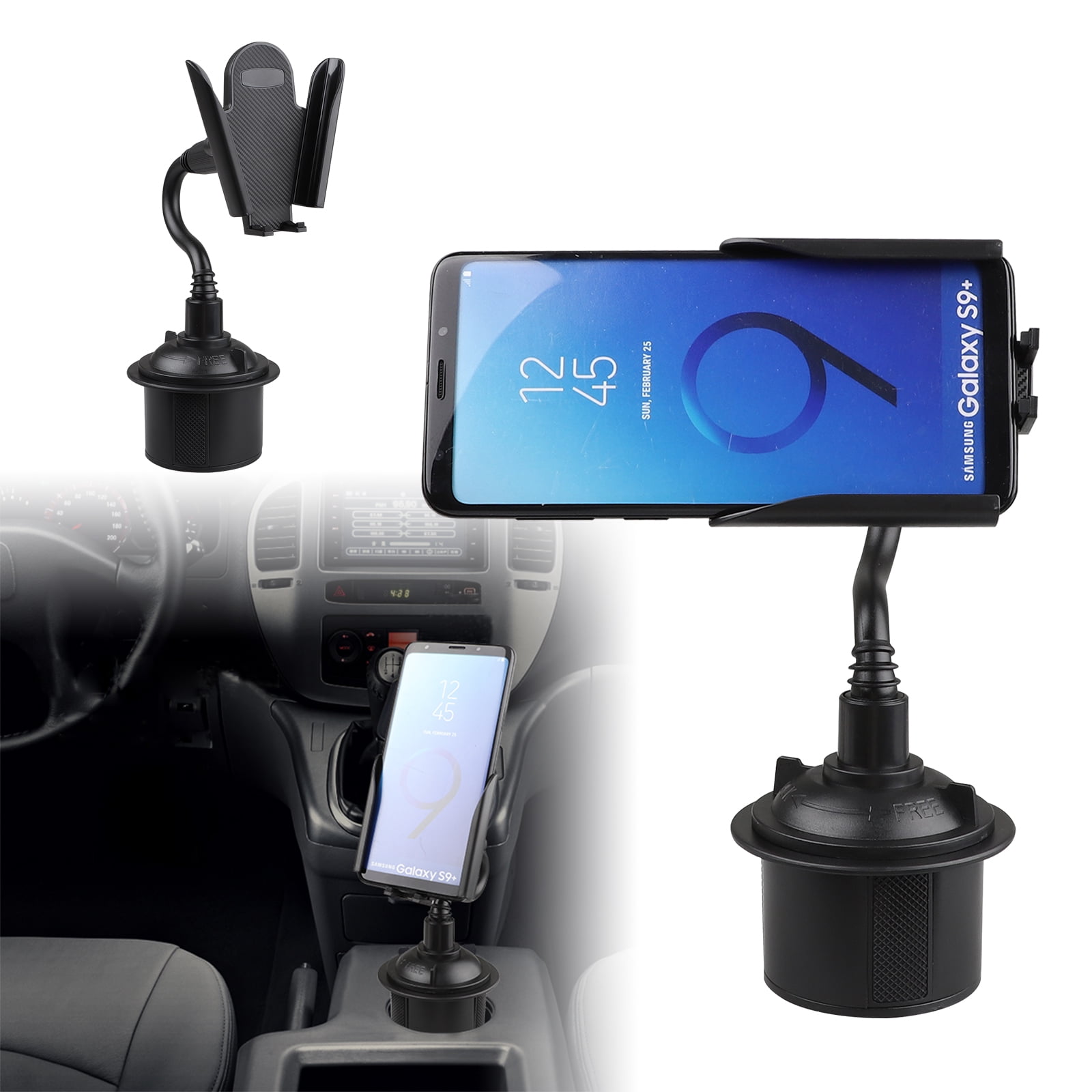Car Cup Holder Phone Mount, Universal Adjustable Cup Holder Cradle Car