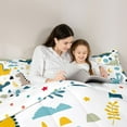 thumbnail image 5 of jejeloiu Cute Cartoon Dino Twin Comforter Sets,Kawaii Dinosaur Bedding Set For Boys Girls Reversible 2-Piece, 5 of 8