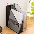 thumbnail image 4 of Gieenan Metal Wire Mesh Wall Mounted Magazine File Holder Paper Book Document Storage Rack Shelf Home Office Desktop Organizer, 4 of 10