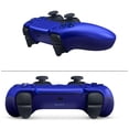 thumbnail image 3 of PlayStation DualSense Wireless Controller (Cobalt Blue) for PlayStation 5 (PS5) with PremGear ThumbSticks (2 pack: 1 High-Rise, 1 Mid-Rise), 6ft USB Charging Cable, Wall Adapter & Cloth, 3 of 7