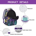 thumbnail image 4 of Hawaii Tropical Wind Palm Leaves Print Backpack for Students: Durable Lightweight Laptop Daypack, Large Capacity Bookbag with Padded Sleeve, Perfect Gift for High School College, 4 of 6