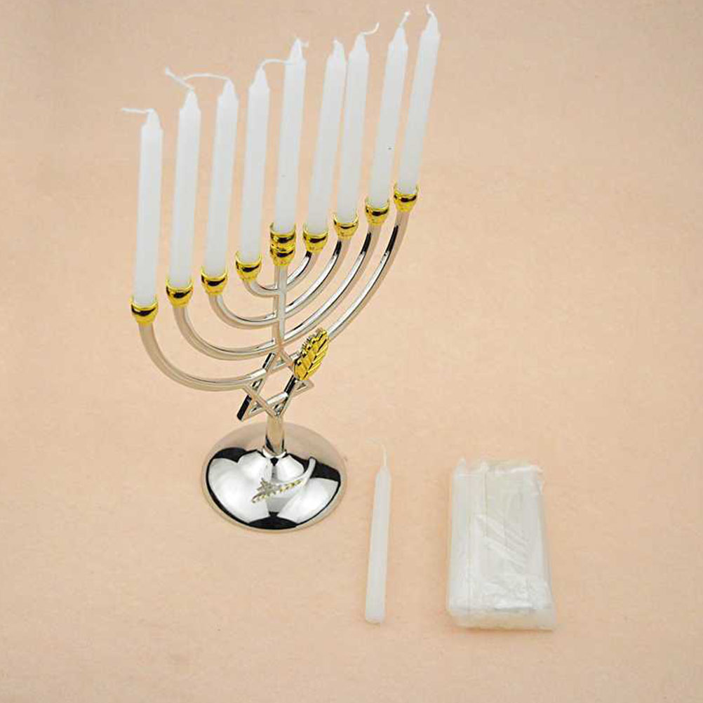 Jewish Candle Holder Jewish Candle Holder 9 Branch Candlestick Metal Candle Holder Party