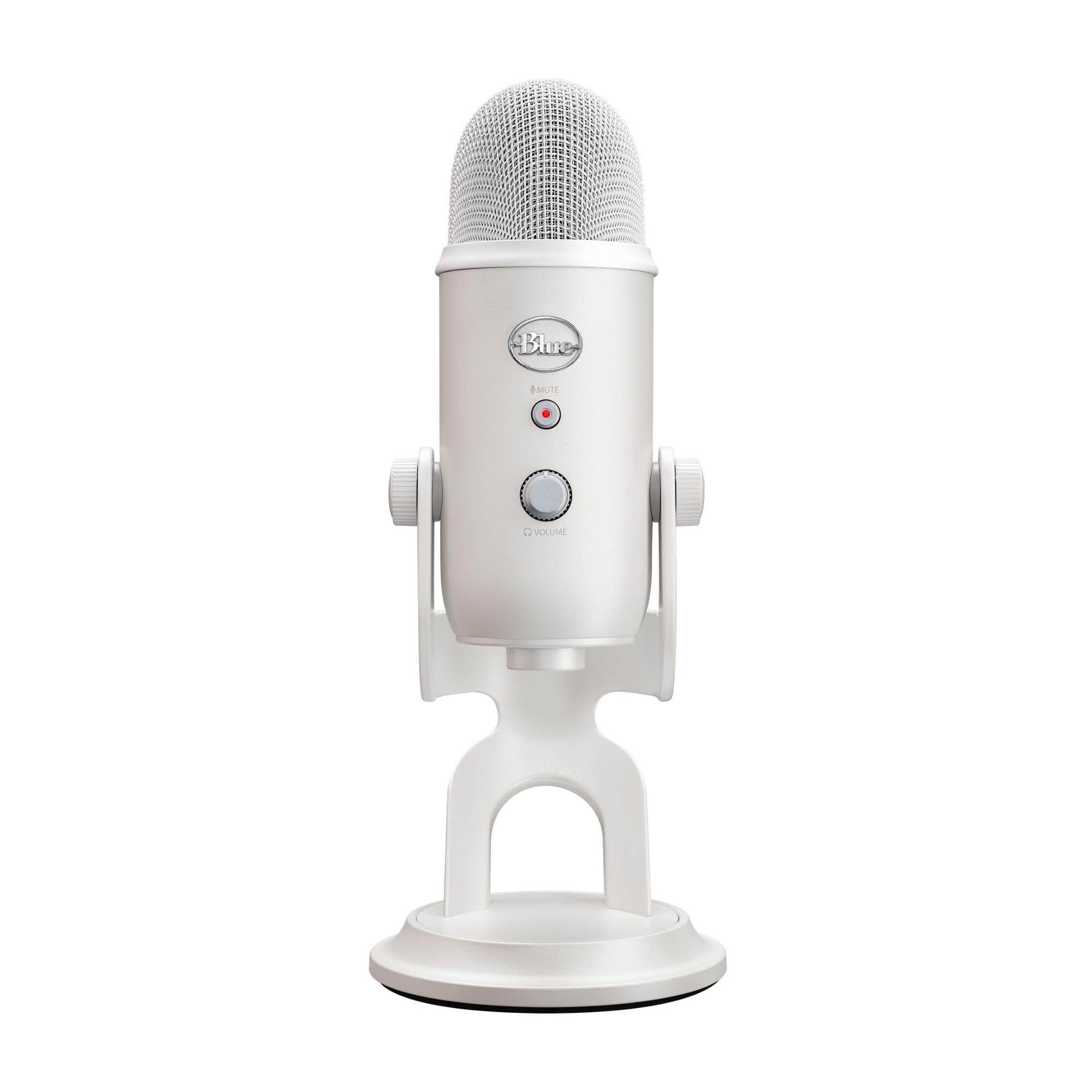 Blue Microphones Yeti USB Microphone (White Mist) with Monitor Headphones Bundle